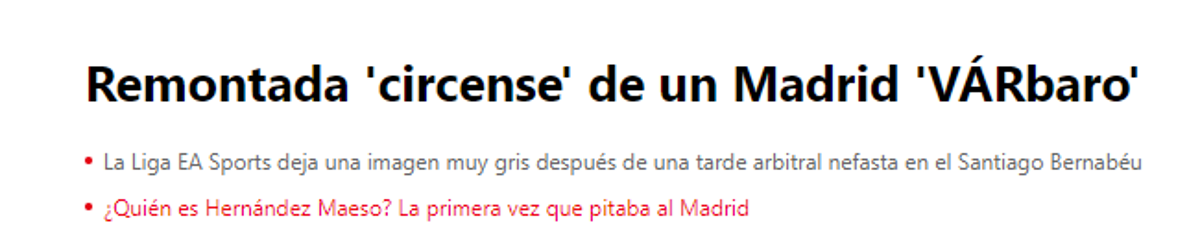 La feroz publicación del Almería y así reacciona la prensa al “robo” del Real Madrid en el Bernabéu