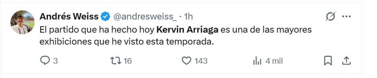 Es dueño del Levante y es una bestia: aficionados explotan tras el gol de Kervin Arriaga en España