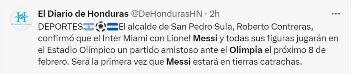 Messi y el Inter Miami generan opiniones por el amistoso en Honduras: “San Pedro Sula será la capital de Centroamérica”