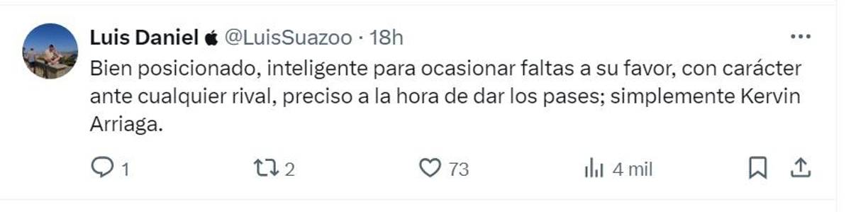 “Vaya crack, hágase la opción de compra”, afición de Zaragoza destacó a Kervin Arriaga al ser nombrado MVP del juego contra Málaga