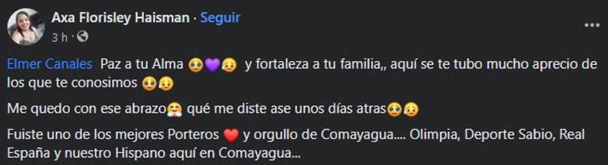 “Vuela alto, Elmer Canales”: Familiares y amistades, consternados por fallecimiento del exportero de la Selección de Honduras