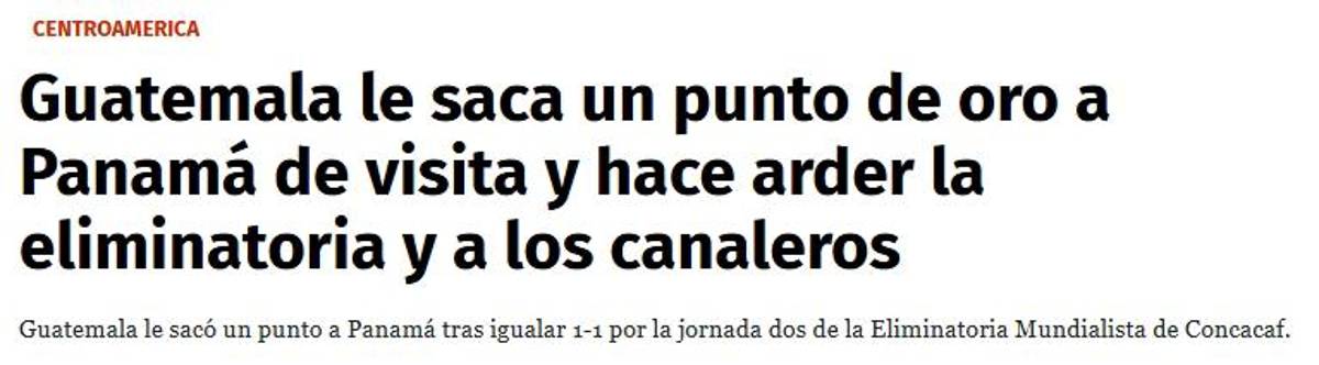 Panamá se desinfla y empata ante Guatemala: así reacciona la prensa y apuntan contra el árbitro Said Martínez