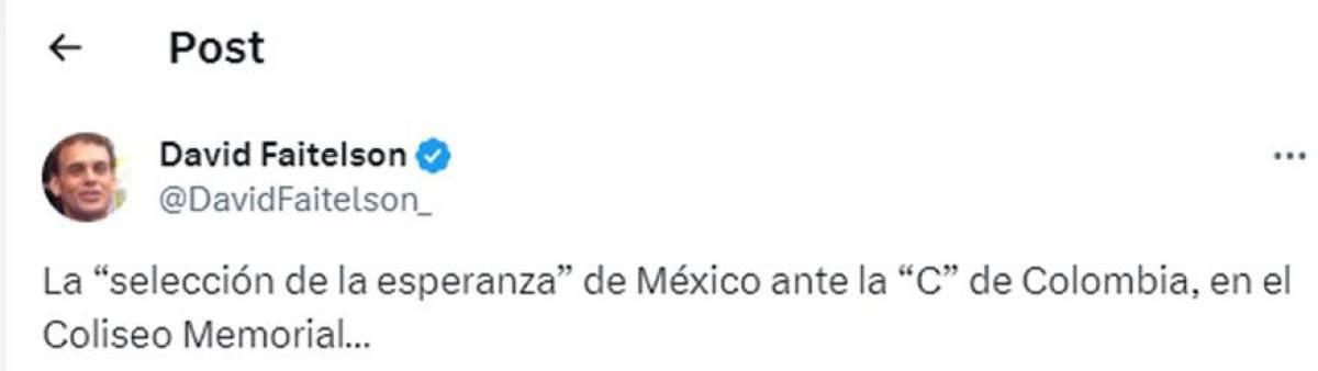 ¡No se olvidó de Honduras! David Faitelson echa fuego tras la derrota de México ante Colombia en amistoso