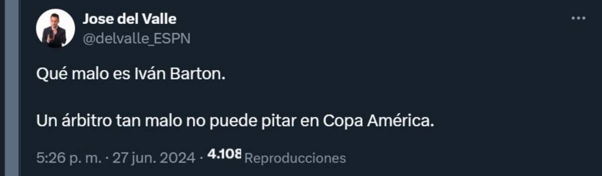 Destrozan a Iván Barton tras el batacazo de Panamá a USA: “Además de malo es un sinvergüenza”