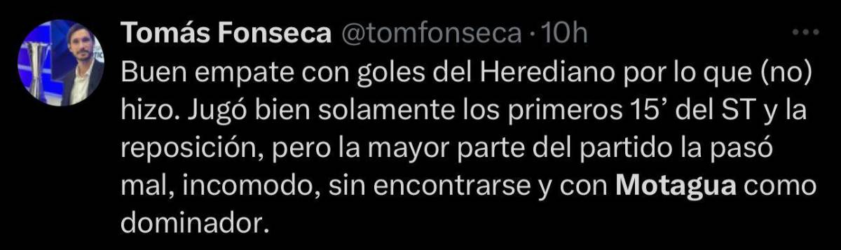 “ADN Diego Vázquez”, “El Colocho es irresponsable”: así reacciona la prensa al empate entre Motagua-Herediano