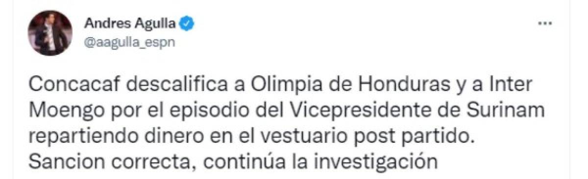 Periodistas y prensa internacional sobre el escándalo de Olimpia en la Concacaf: ''Salió cara la bromita de los 100 dólares''