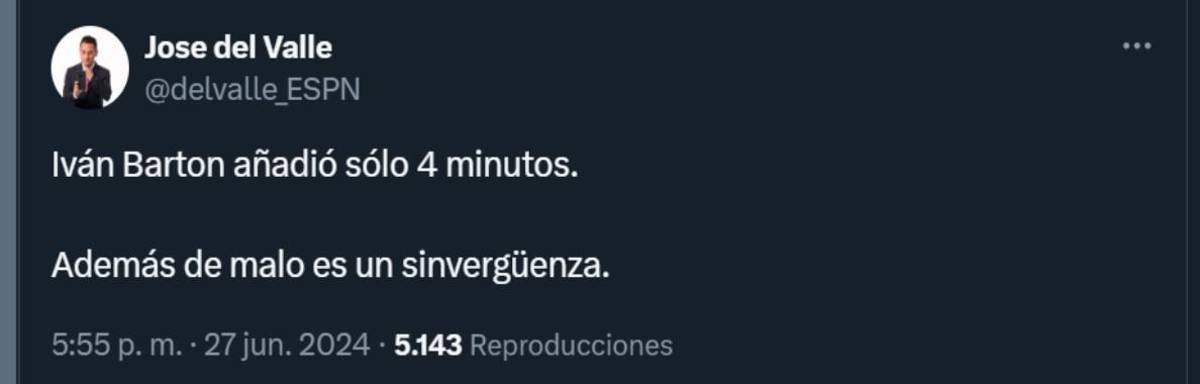 Destrozan a Iván Barton tras el batacazo de Panamá a USA: “Además de malo es un sinvergüenza”
