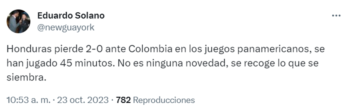 ¡Ya veían la derrota! Periodistas reaccionan por la triste presentación de Honduras en los Juegos Panamericanos 2023