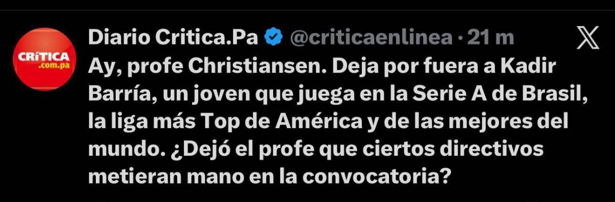 En Panamá explotan contra Christiansen tras lista del Mundial: No lo perdonamos