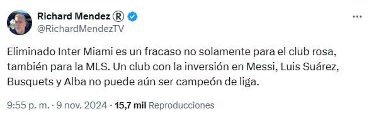 Prensa reacciona por el fracaso del Inter Miami y atacan a Messi: “Las piernas siempre le tiemblan ante la adversidad”
