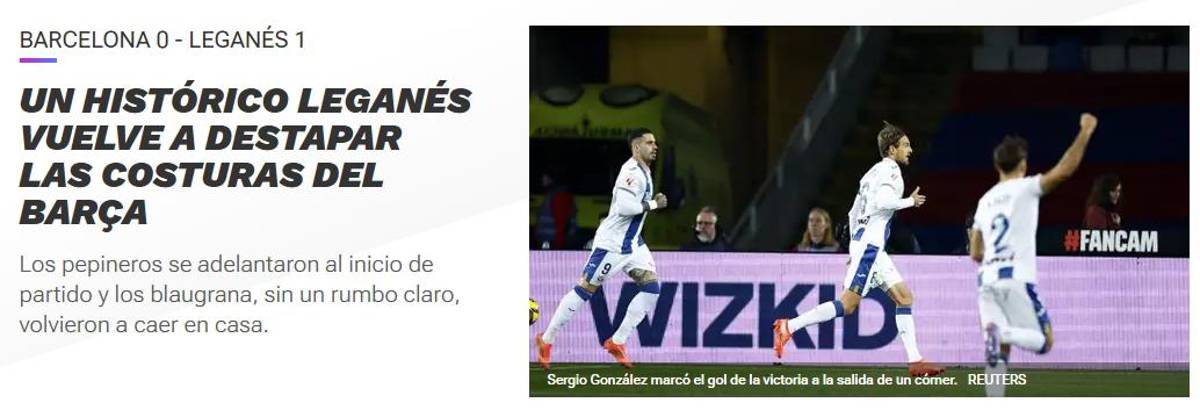 Barcelona perdió ante Leganés y así reacciona la prensa: “Ridículo colosal; qué manera de cag****”