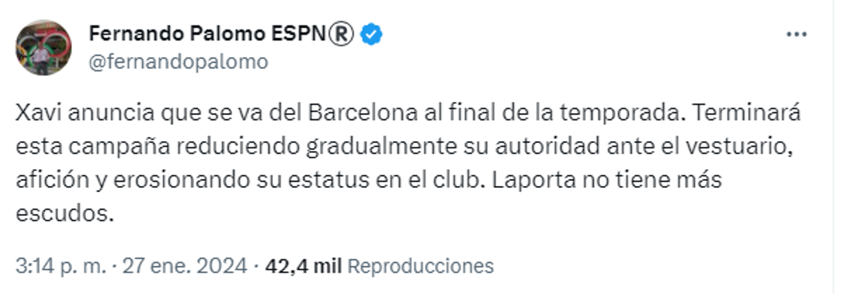 Xavi se va del Barcelona en junio y la prensa reacciona: “Se acabó la farsa; adiós a LaLiga”
