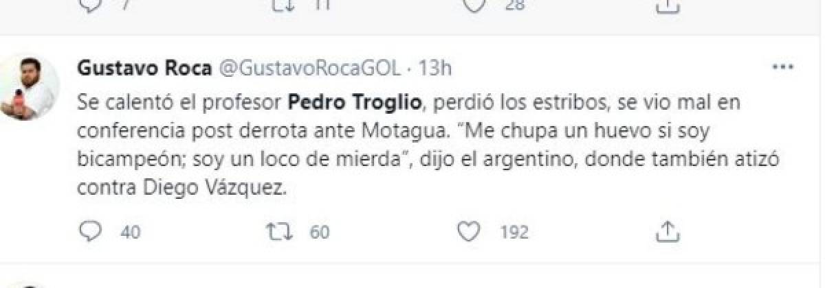 Lo que dicen: explosión de Pedro Troglio tras derrota ante Motagua rompió fronteras en las redes sociales