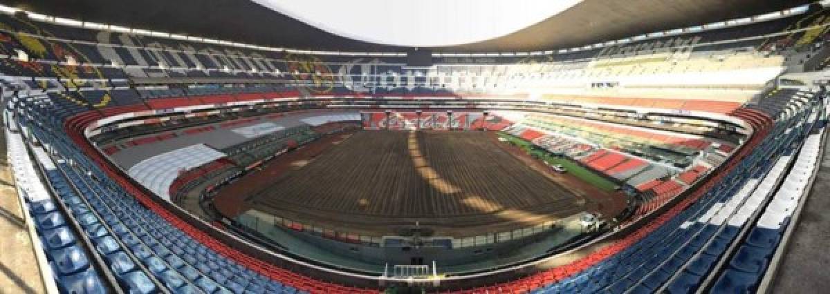 FOTOS: Así luce ahora el nuevo césped del Estadio Azteca que se estrenará hoy
