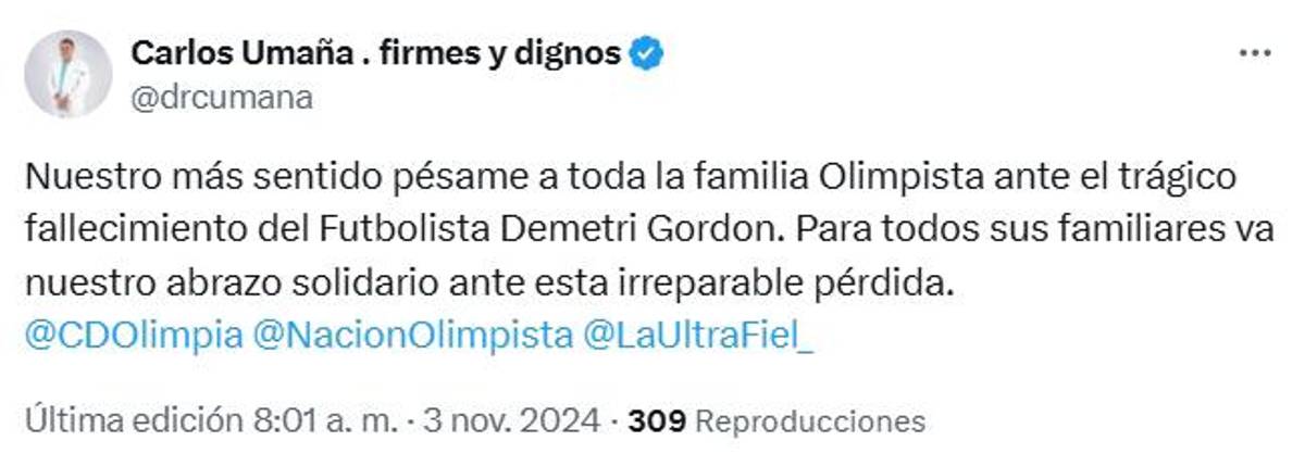 “Su sueño era construirle una casita a su mamá”: jugadores y prensa deportiva reaccionan por la muerte de Demetri Gordon