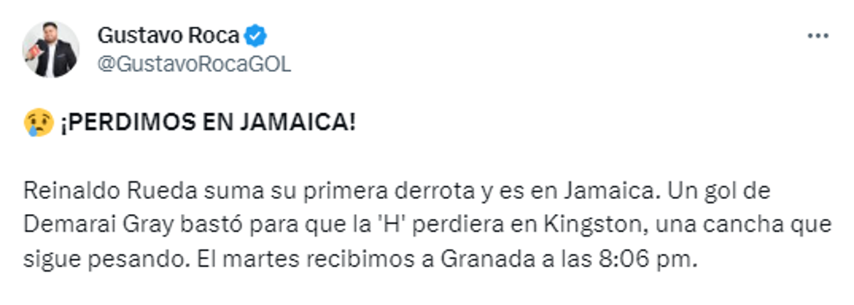 Así reaccionan los periodistas tras la nueva derrota de Honduras en Jamaica por la Liga de Naciones