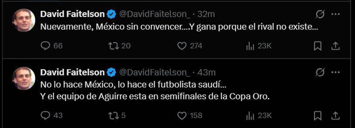 México no juega a nada, Sin convencer: Faitelson y la prensa mexicana molestos; esto dicen de la semifinal ante Honduras