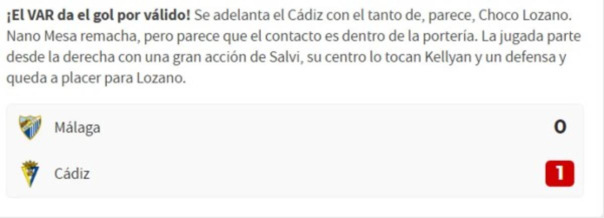 Lo que dice la prensa internacional del Cádiz y el Choco Lozano tras su cuarto gol consecutivo: 'Imparables'