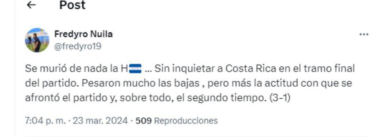 La reacción de Costly, el gran señalado de la prensa de Honduras y directivo atiza contra Rougier