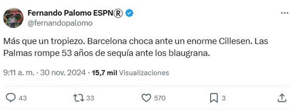 Barcelona perdió en casa ante Las Palmas y así reacciona la prensa: “Que cierren el VAR y pongan una ruleta; vergüenza”