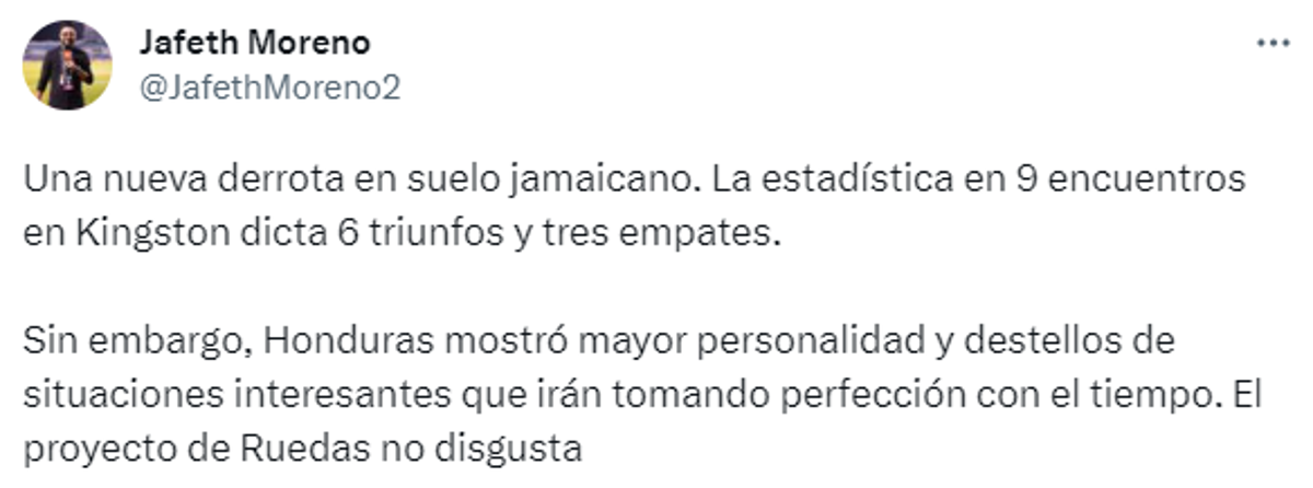 Así reaccionan los periodistas tras la nueva derrota de Honduras en Jamaica por la Liga de Naciones