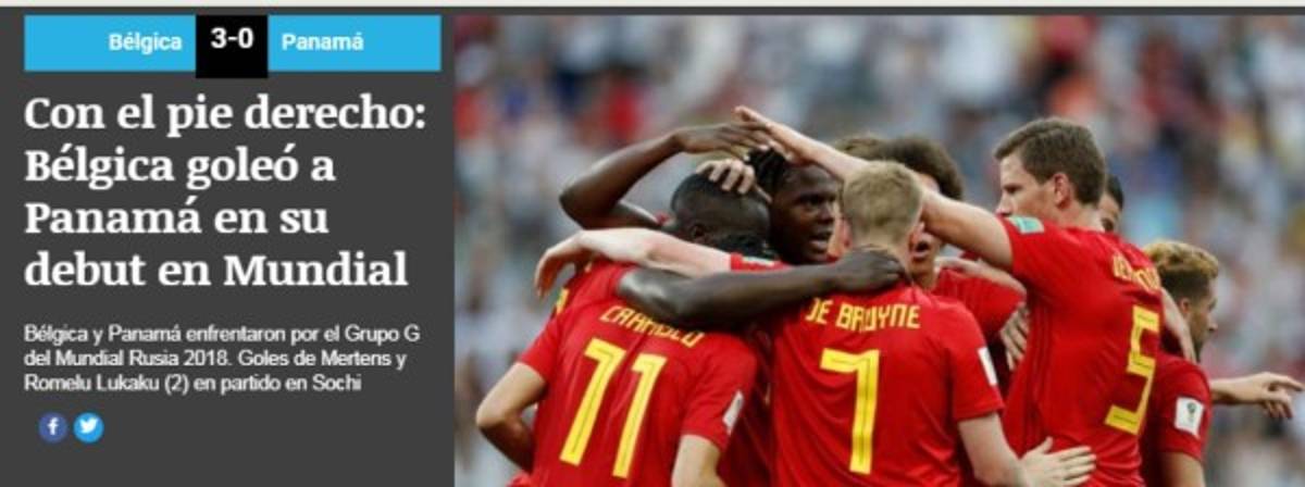''Es una de las peores del Mundial'', así reacciona la prensa tras el debut de Panamá en Rusia 2018