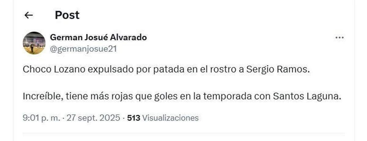 Así reaccionó la prensa tras lo que hizo Choco Lozano a Sergio Ramos: Debe regresar a Honduras y con él no