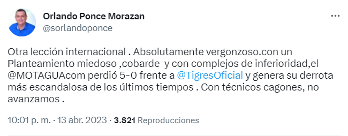 Periodistas hondureños reaccionan tras la paliza que sufrió Motagua ante Tigres: “Vergonzoso, papelón; la realidad de nuestro fútbol”