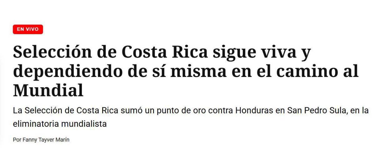 La queja de Costa Rica ante Concacaf y así reaccionó la prensa tras el empate de Honduras: El amuleto y Nos fallaron