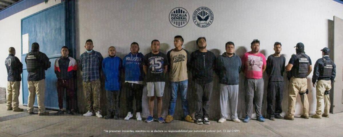 Divulgan nombres y rostros: capturan a 10 hombres responsables de la pelea de barras entre Querétaro y Atlas