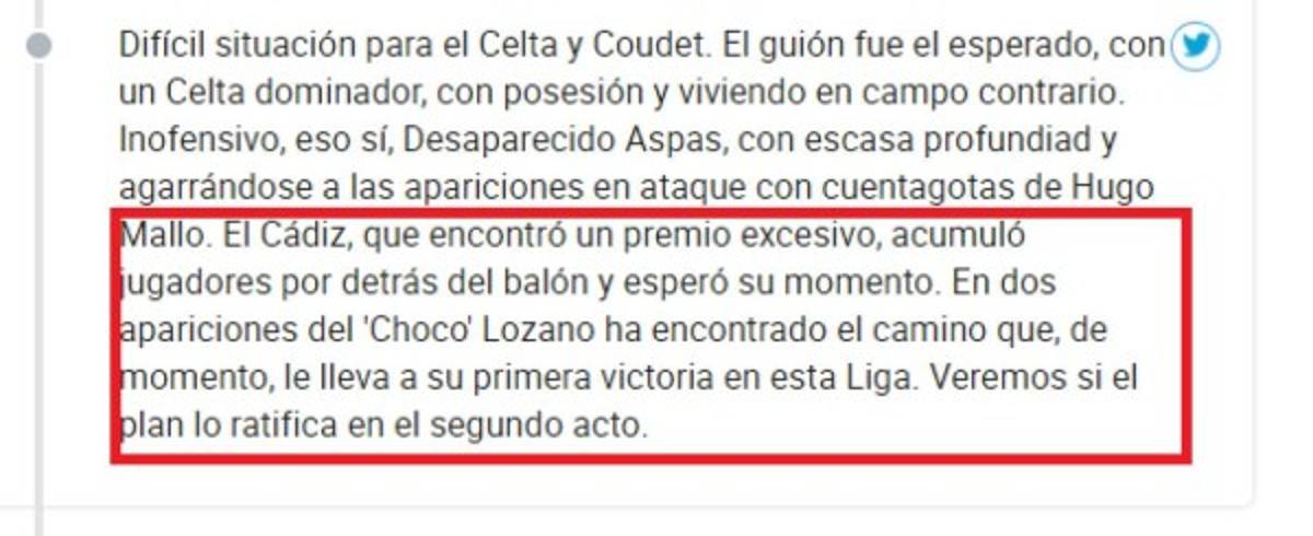 'Dinamitó el partido con movimientos top': Lo que dicen del Choco Lozano tras su nuevo gol con el Cádiz en la Liga Española