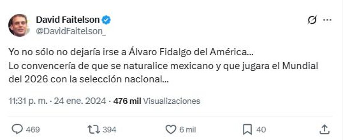 Faitelson logró su cometido: Aguirre convocará a exjugador del Real Madrid en México de cara al Mundial