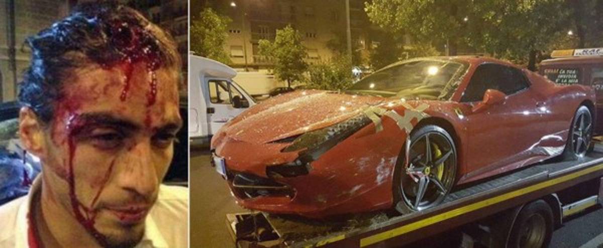 Martín Cáceres se accidenta en Ferrari y la Juve lo suspende