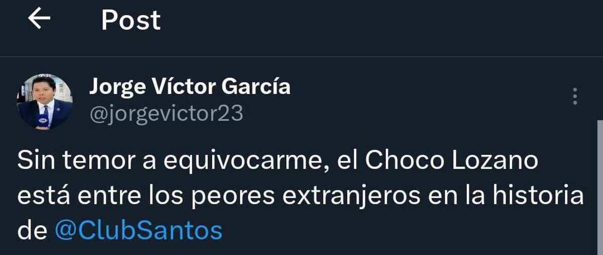 Choco Lozano es crucificado en el Santos Laguna y le llueven las críticas: Está entre los peores en la historia, No tiene para más