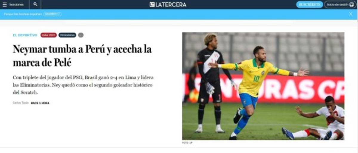 'Árbitro ratero y robo': Así reaccionó la prensa peruana tras del polémico partido ante Brasil    
