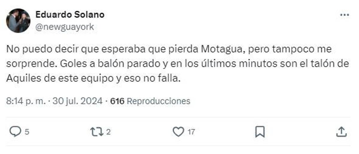 Lo que dice la prensa hondureña sobre la derrota de Motagua ante Diriangén en la Copa Centroamericana de Concacaf