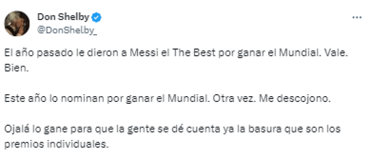 Indignación con Messi por su nominación al The Best 2023: “Es surrealista, Cristiano Ronaldo tuvo mejor año”
