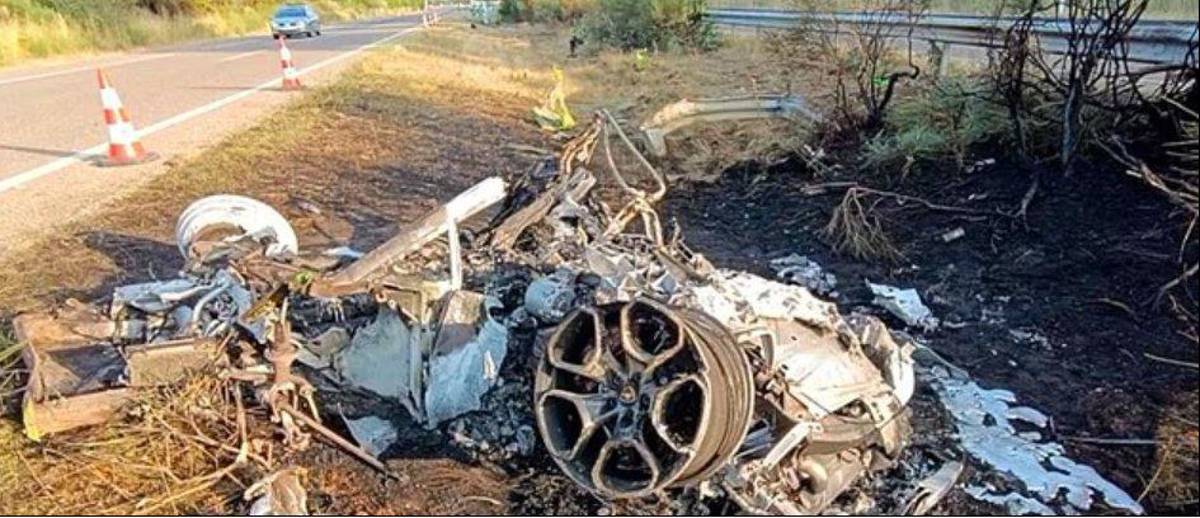 Así quedó el Lamborghini en el que Diogo Jota perdió la vida y la desgarradora reacción de Cristiano Ronaldo a su muerte