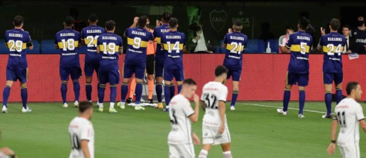 Boca Juniors marca un golazo y se lo dedican a Dalma: la hija de Maradona llora en el palco de La Bombonera