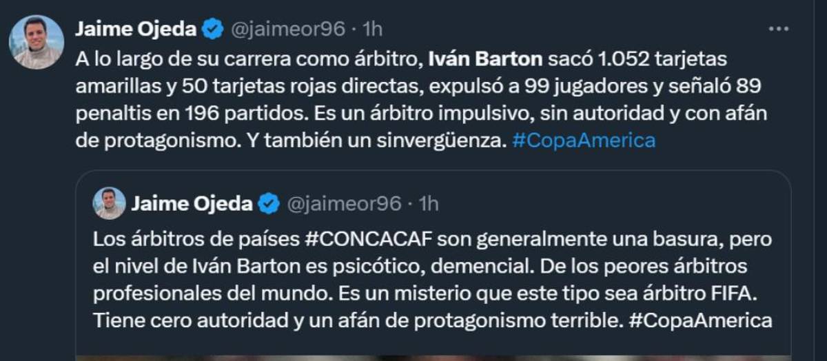 Destrozan a Iván Barton tras el batacazo de Panamá a USA: “Además de malo es un sinvergüenza”
