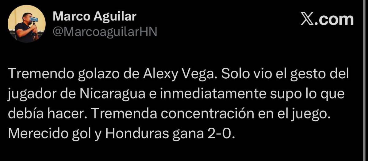 Es el mejor de Honduras Así se cierran bocas: la prensa hondureña alaba la actuación de Alexy Vega contra Nicaragua
