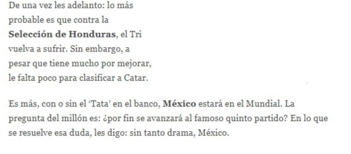 'El Tri va a sufrir y ya juegan sin miedo': Así calienta la prensa de México el duelo contra Honduras ¿Otro Aztecazo?   