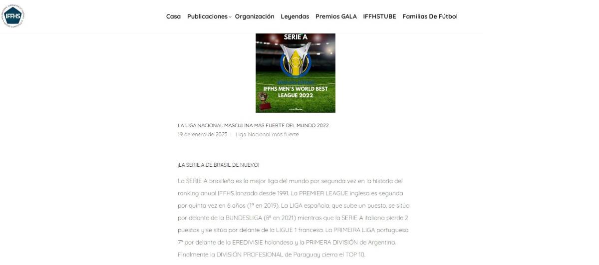 No todos la miran y quedó en primer lugar: Así es el nuevo ranking de la mejores ligas del mundo; el puesto de la española