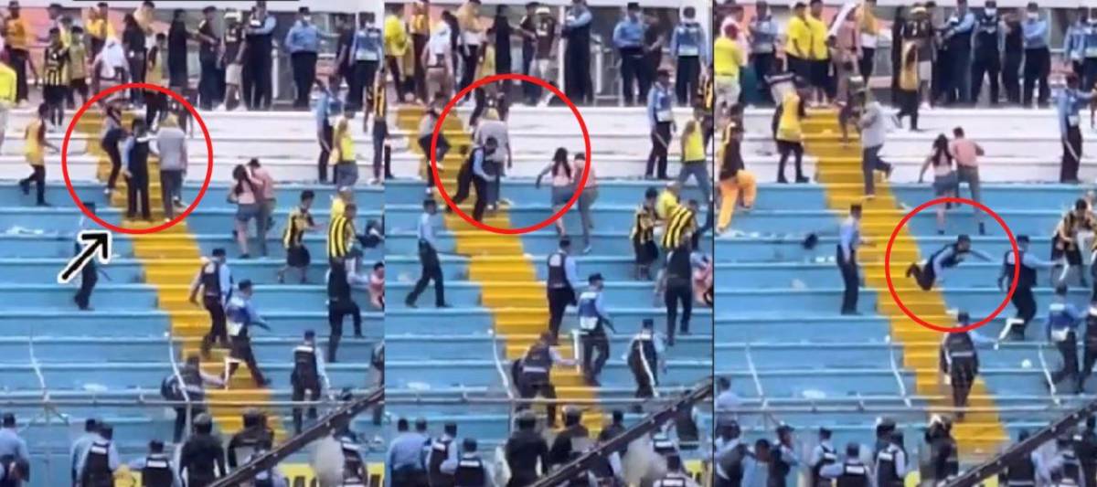 ¡Al descubierto! Salen a la luz las inéditas y claras imágenes del rostro del agresor en el Olímpico en la final de Honduras