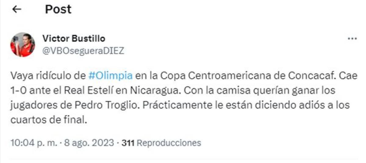 “Se esfuma el Real Madrid de Centroamérica”, “papelón” y “bochorno”: la reacción de la prensa a la derrota de Olimpia ante Estelí