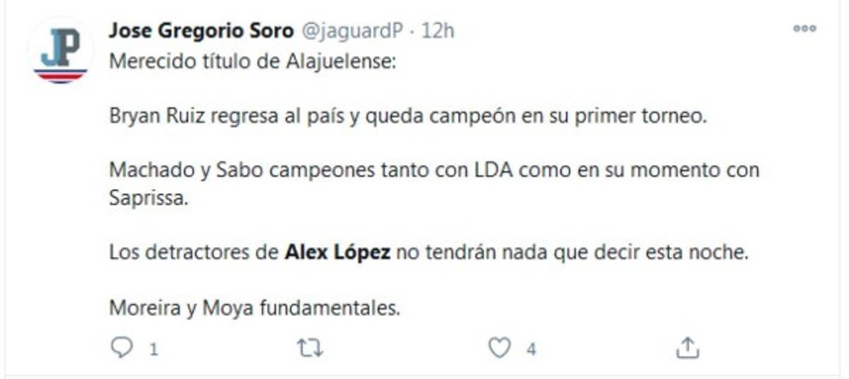 ¡Hasta le pidieron perdón! Las redes se inundan de elogios a Alex López tras la 30 del Alajuelense