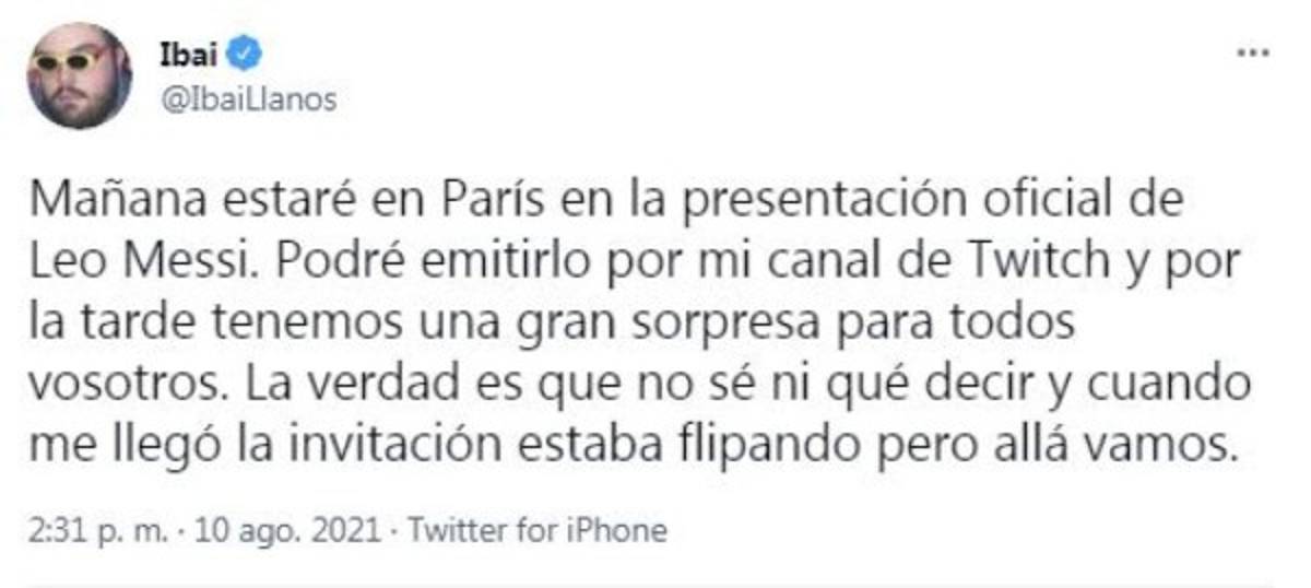 ¡Aventura inolvidable! La increíble experiencia de Ibai Llanos cubriendo la presentación de Messi con PSG