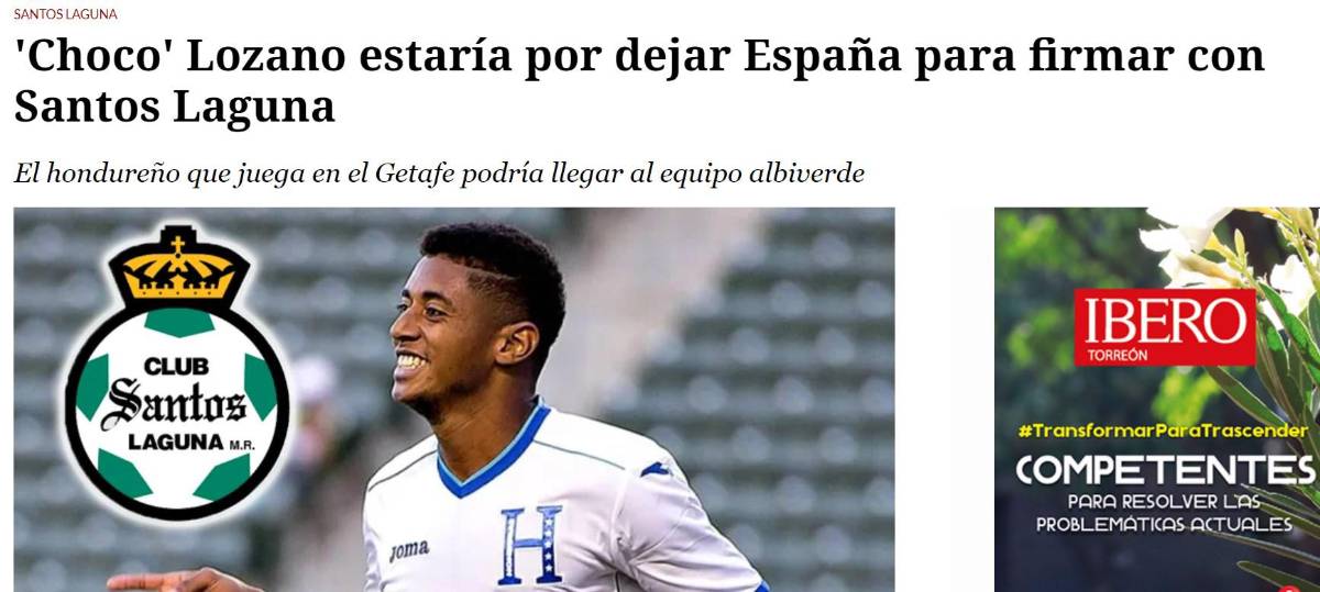 Prensa de México revela fecha de aterrizaje del Choco Lozano tras fichar por Santos: “Es un delantero de trayectoria”