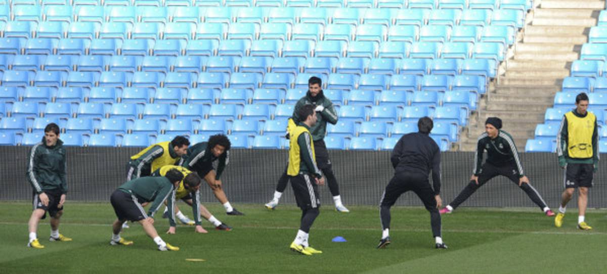 El Real Madrid se entrenó en el estadio del Manchester City