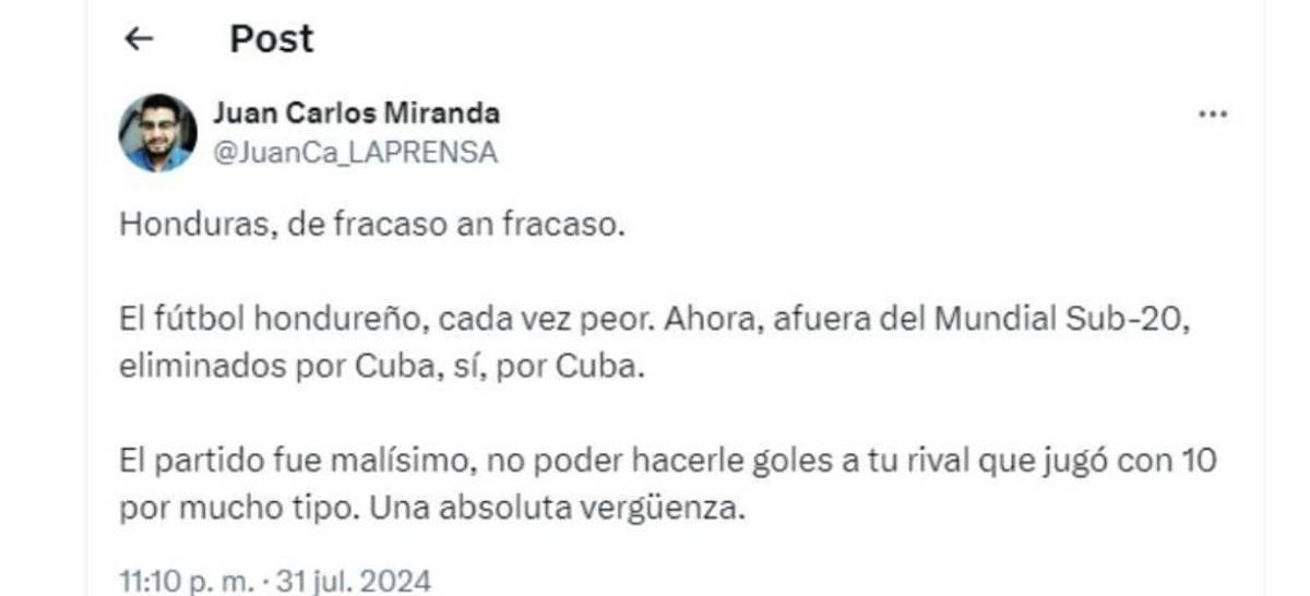 Honduras se estrelló ante Cuba por el pase al Mundial de Chile y así reacciona la prensa: “Una absoluta vergüenza”